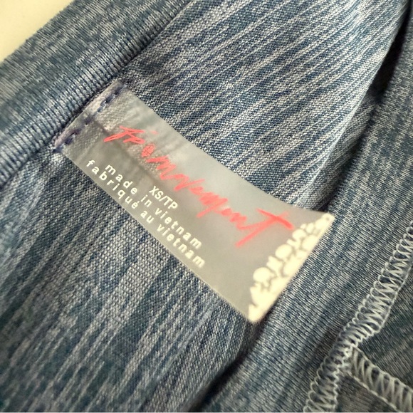 Free People Movement Ruched Long Sleeve Top Blue XS - Picture 7 of 12